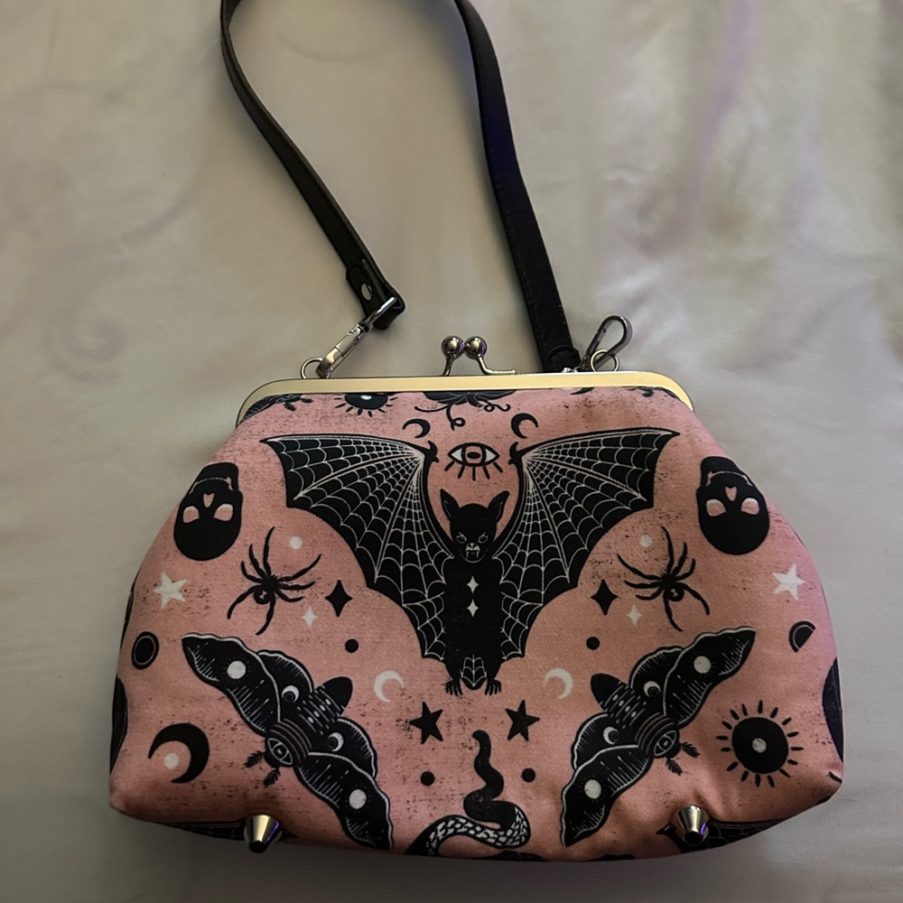 Pink and Black Women's Bag